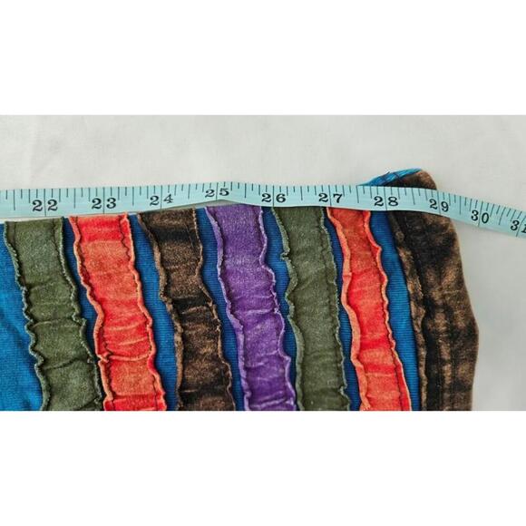 K.P.C. Women's Handmade Bohemian Embroidered Stonewash Blue Floral Pants Medium - Picture 7 of 11